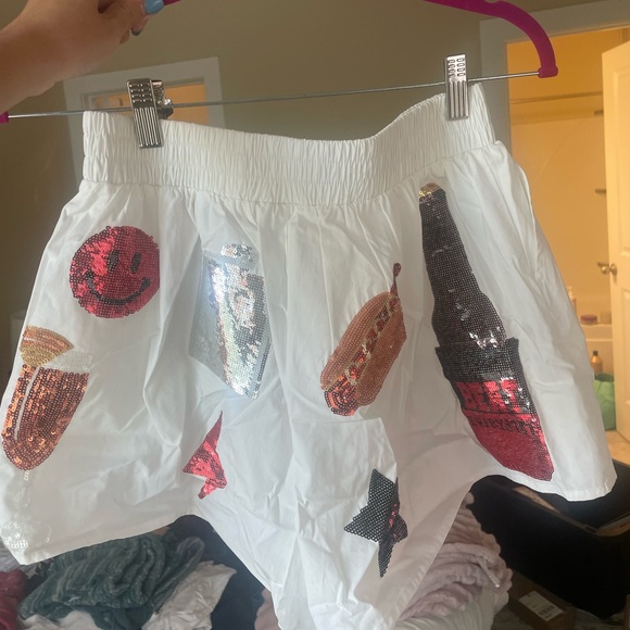 Queen of sparkles game day shorts - Picture 3 of 5